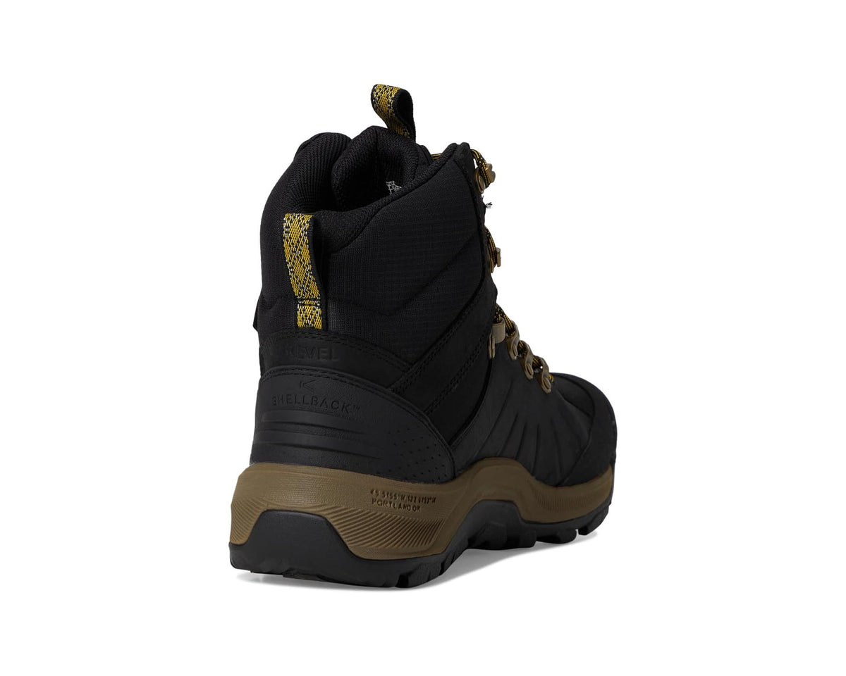Men's KEEN Revel 4 Mid Height Polar Insulated Waterproof Black/Lemon Curry