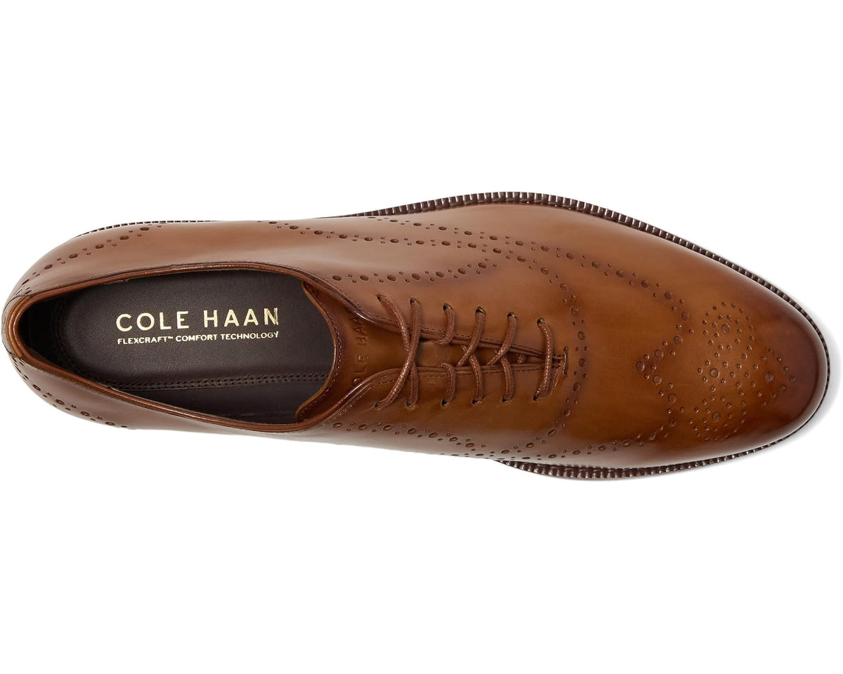 Men's Cole Haan Ledley Grand Brogue Wingtip Oxfords British Tan/Dark Natural