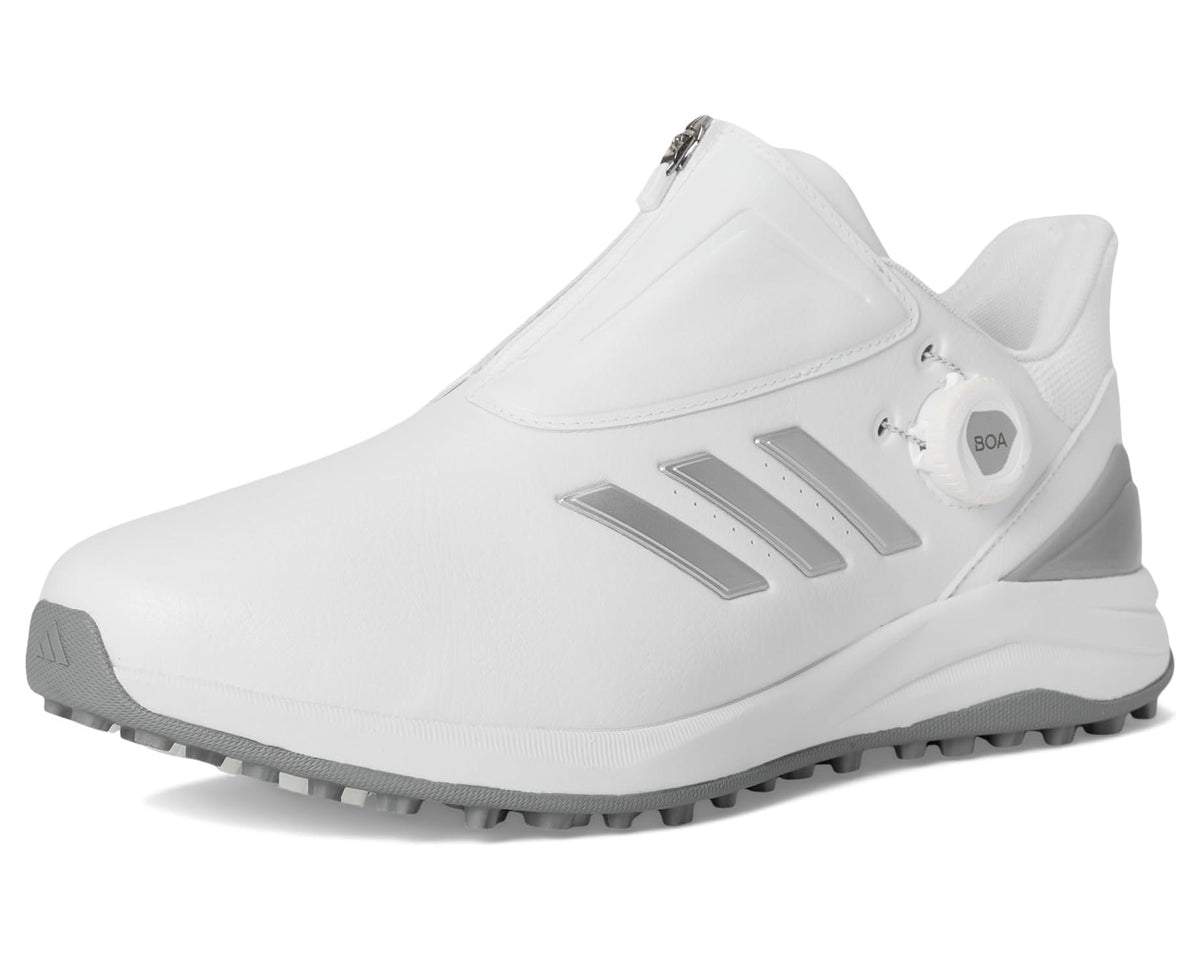 Men's adidas Golf Solarmotion 24 BOA Lightstrike Spikeless Golf Shoes Footwear White/Silvermet/Blueburst