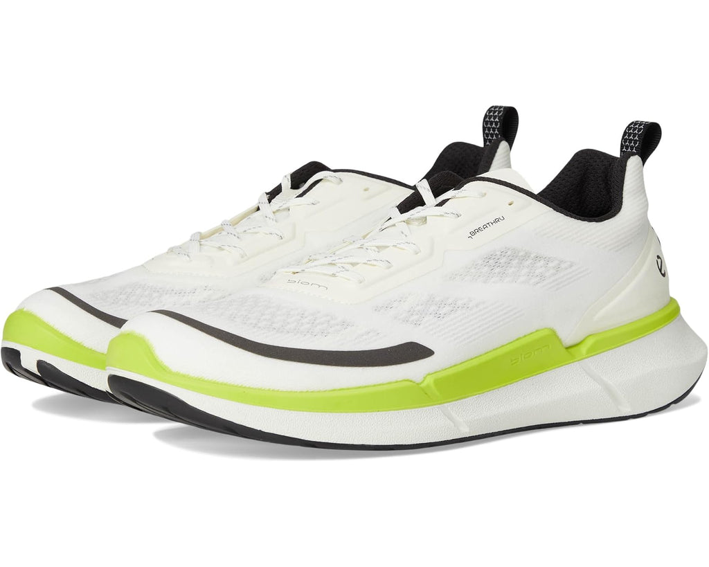 Men's ECCO Sport Biom 2.2 Textile Cross Trainer White/Lime Punch