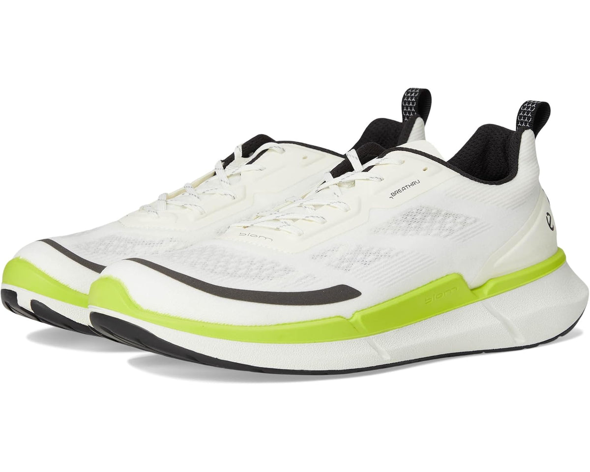 Men's ECCO Sport Biom 2.2 Textile Cross Trainer White/Lime Punch
