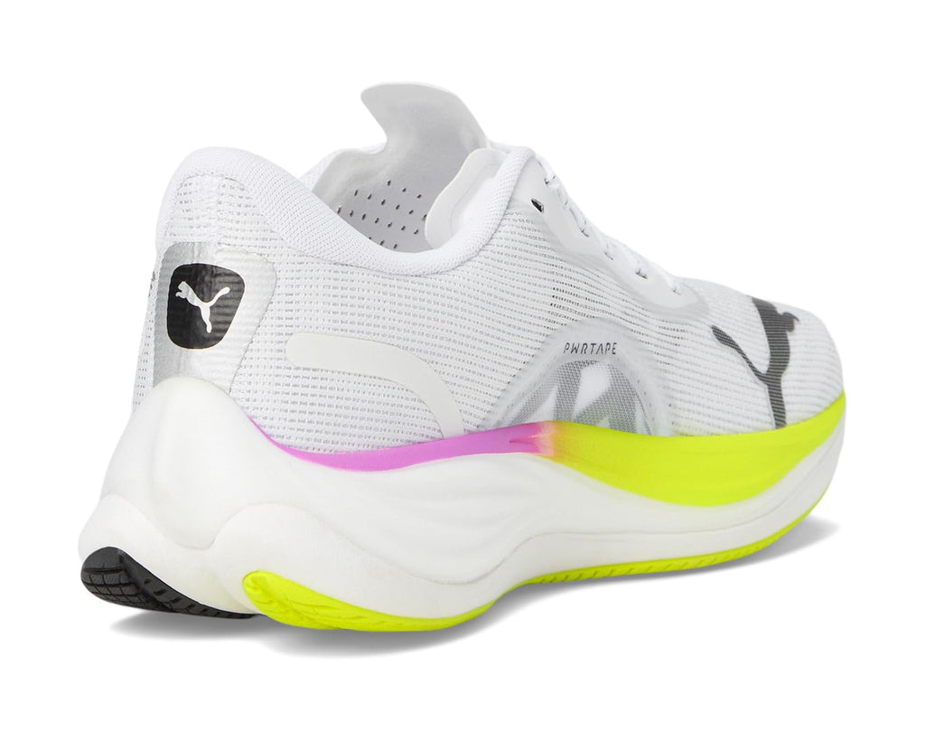 Men's PUMA Velocity Nitro 3 Running Shoes Puma White/Pure Magenta/Yellow Alert