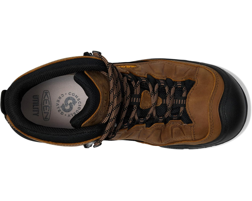 Men's KEEN Utility Targhee IV Waterproof Work Boot (Carbon Toe) Belgian/Black