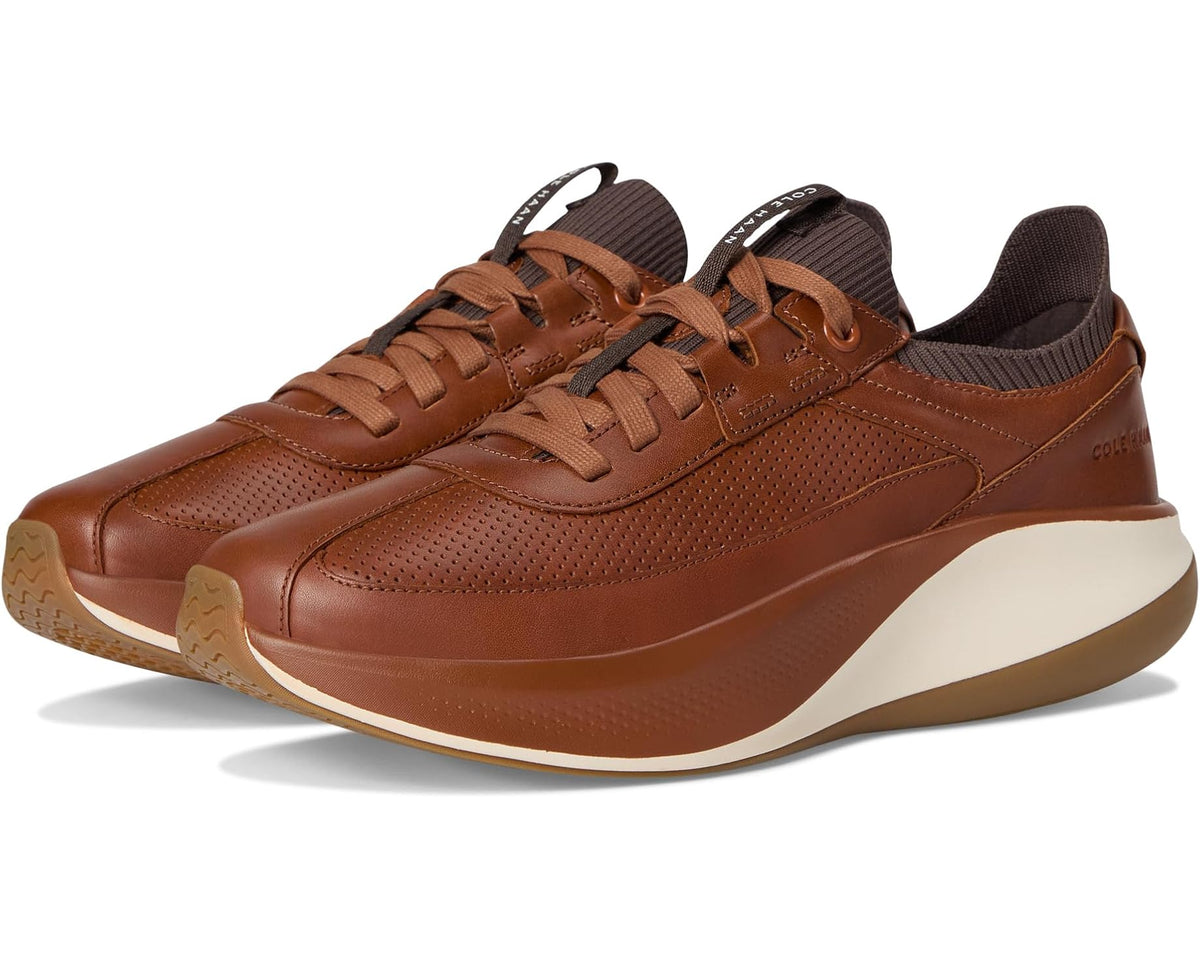Men's Cole Haan Grandpro All Day Leather Runners Brit Tan/Dark Chocolate/Natural