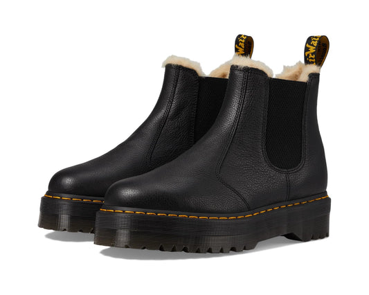 Unisex Dr. Martens 2976 Platform Faux-Fur Lined Black