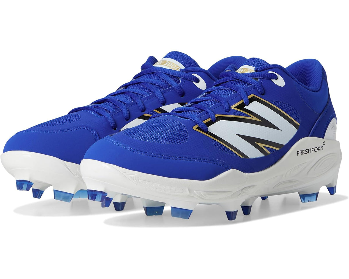 Men's New Balance Fresh Foam 3000v7 Molded Baseball Cleats Team Royal/White