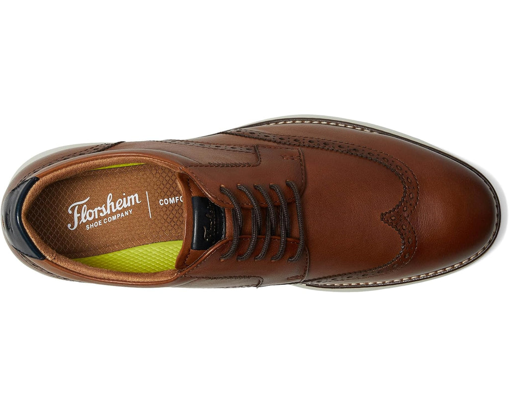 Men's Florsheim Launch Wing Tip Oxford Cognac Multi