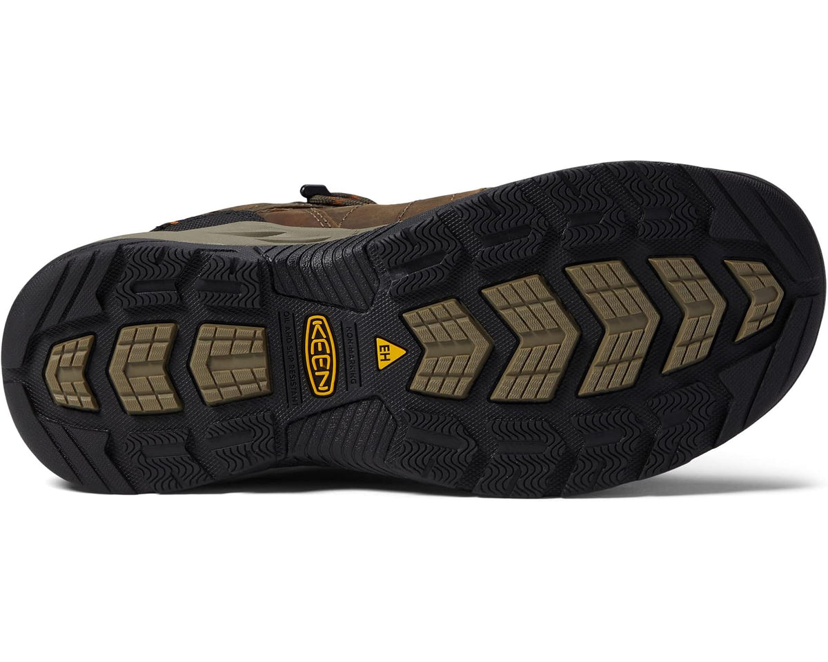 Men's KEEN Utility Flint II Mid Waterproof Soft Toe Black Olive/Brindle