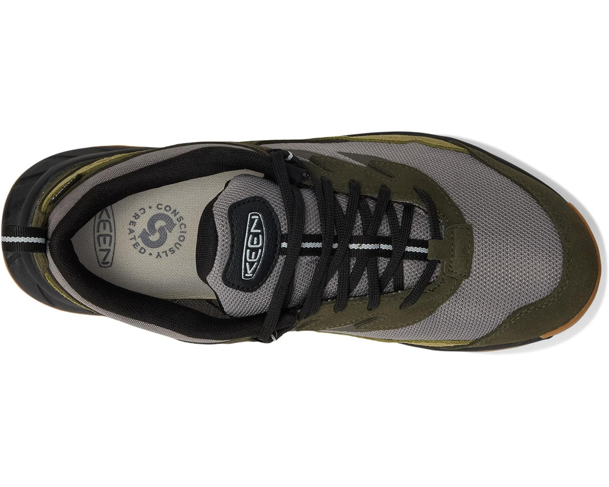 Men's KEEN Hightrail Waterproof Hiking Shoes Steel Grey/ForeST Night