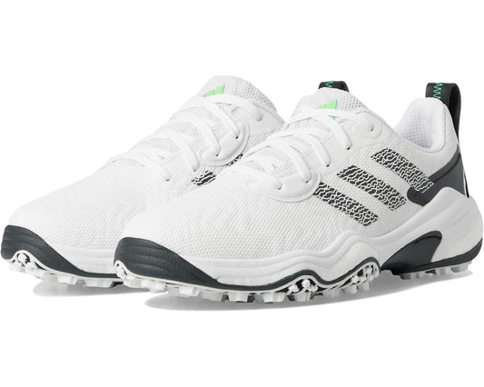 Men's adidas Golf Codechaos 25 Spikeless Golf Shoes Footwear White/Aurora Ivory/Lime Burst