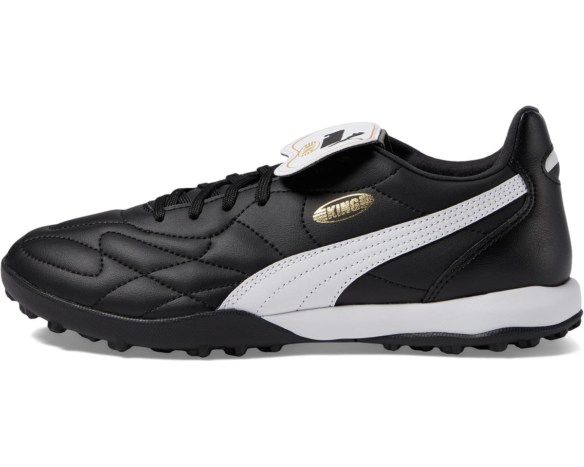 Men's PUMA King Top Turf Training Soccer Cleats PUMA Black/PUMA White/PUMA Gold