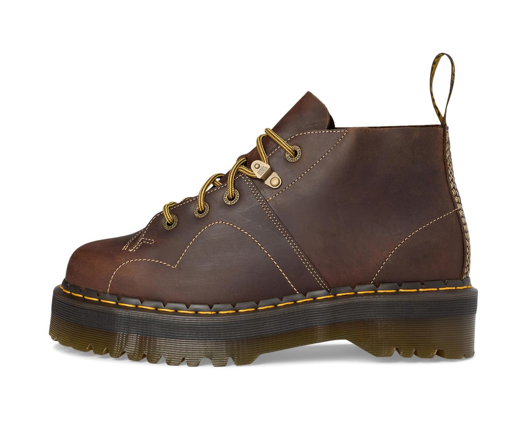 Unisex Dr. Martens Church Quad Archive Dark Brown Crazy Horse