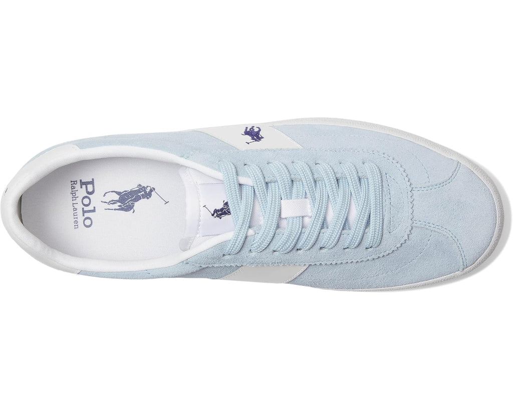 Men's Polo Ralph Lauren Court Vulc Leather-suede Sneaker Light Blue