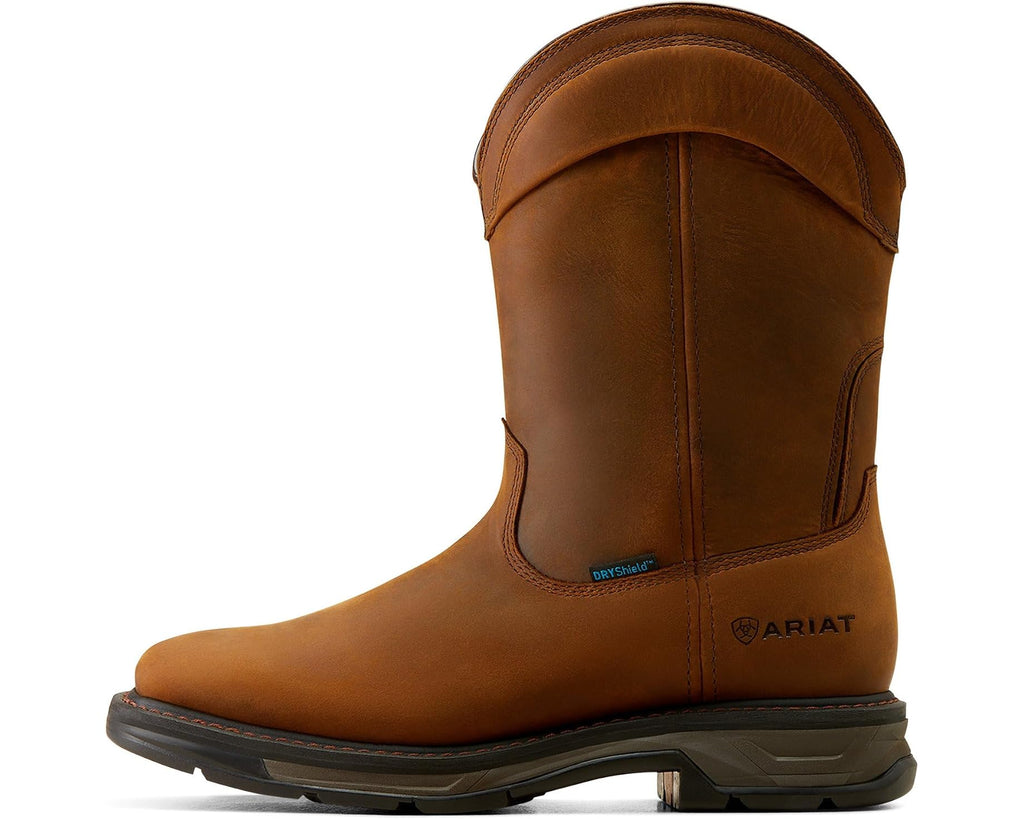 Men's Ariat WorkHog XT Wellington Waterproof Work Boot Distressed Brown