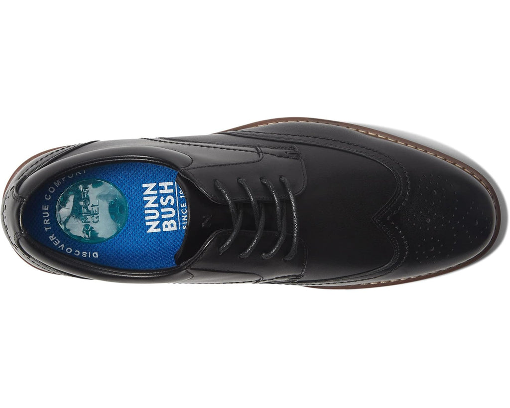 Men's Nunn Bush Centro Flex Wing Tip Oxford Black