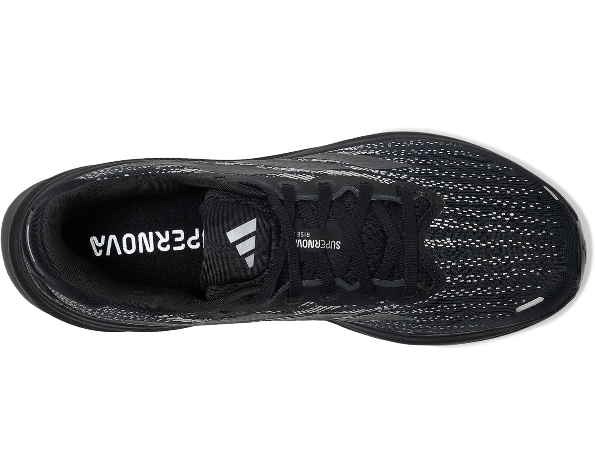 Men's adidas Supernova Rise 2 Running Shoes Black/Black/Silver Metallic