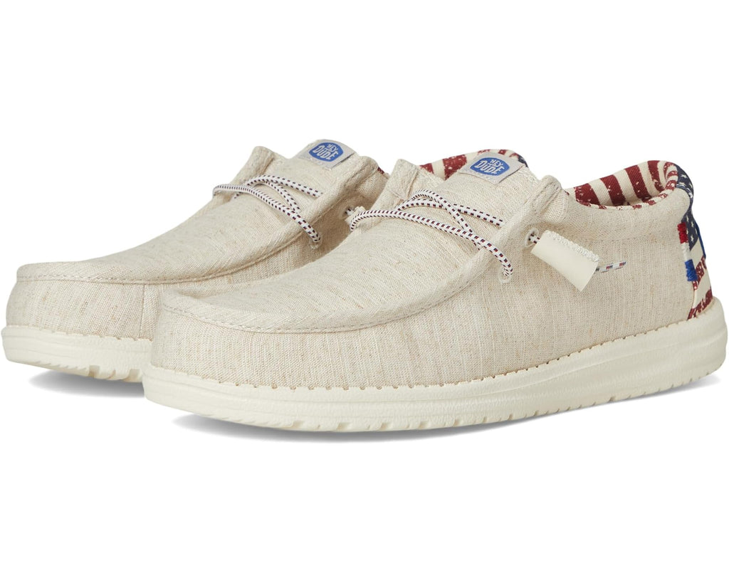 Unisex Hey Dude Wally Patriotic Off-White Patriotic