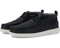Men's Hey Dude Wally Mid Canvas Black/White
