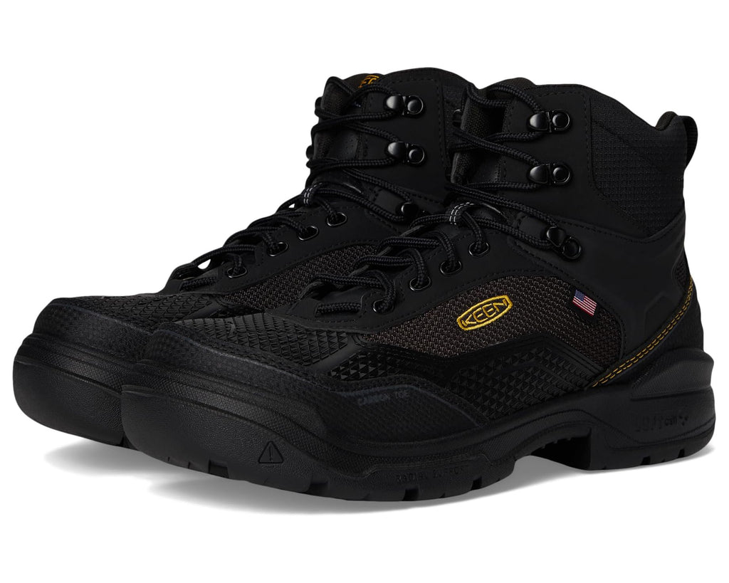 Men's KEEN Utility Stronglite 6 Waterproof Boot (Comp Toe) Black/Black