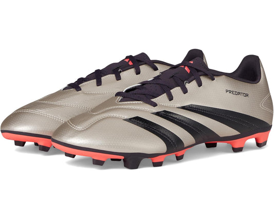 Men's adidas Predator Club Flexible Ground Soccer Cleats Platin Metallic/Aurora Black/Turbo