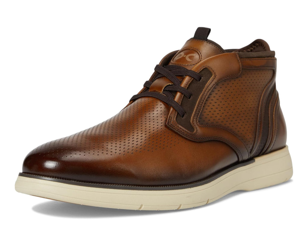 Men's Stacy Adams Eastmont Elastic Lace Boots Cognac