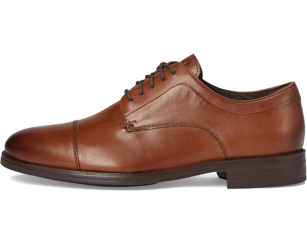 Men's Cole Haan Dean Grand Cap Toe Oxfords Brit Tan/Dark Chocolate/Natural