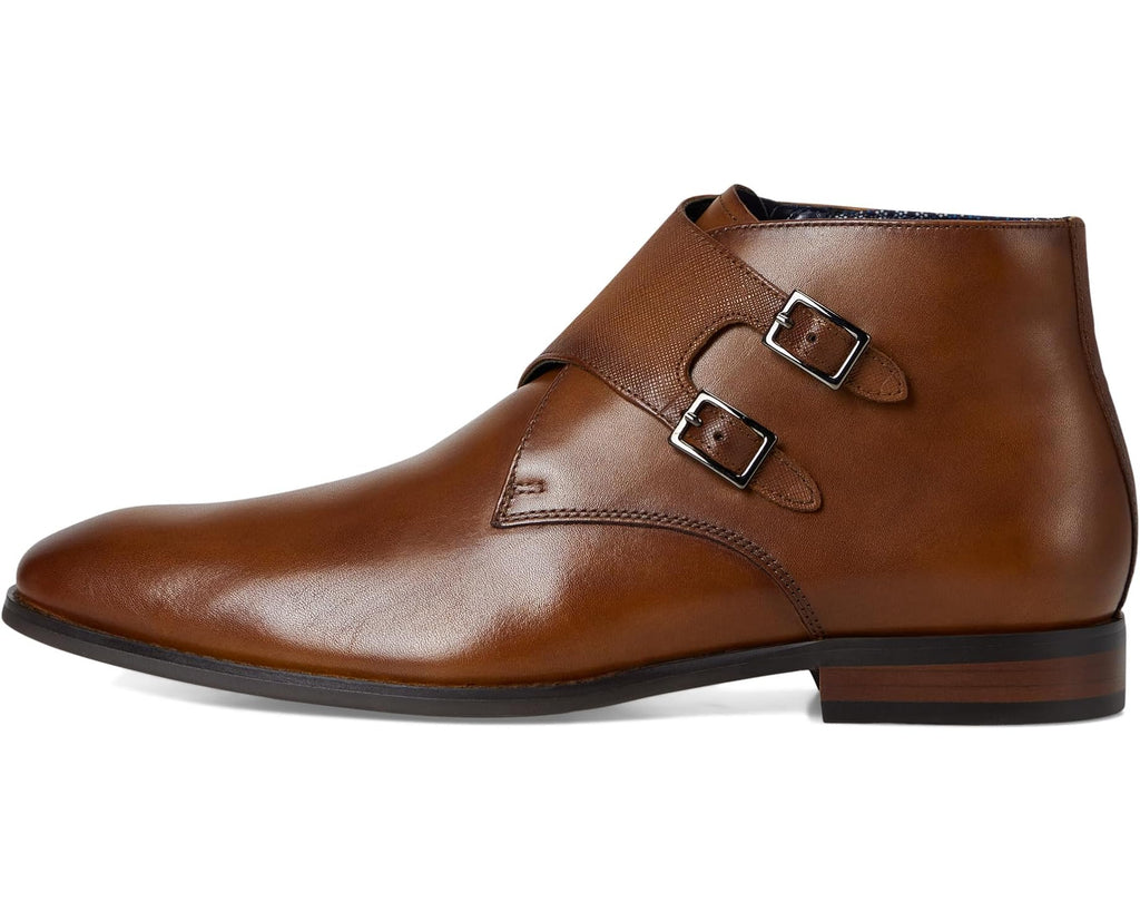 Men's Stacy Adams Kaius Double Monk Strap Boots Cognac
