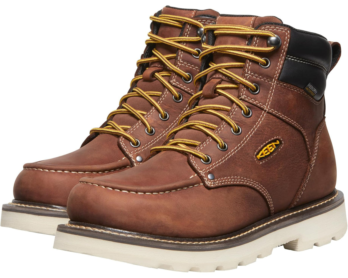 Men's KEEN Utility Cincinnati 90 Degree 6 Waterproof Soft Toe Tuscan Red/Sandshell