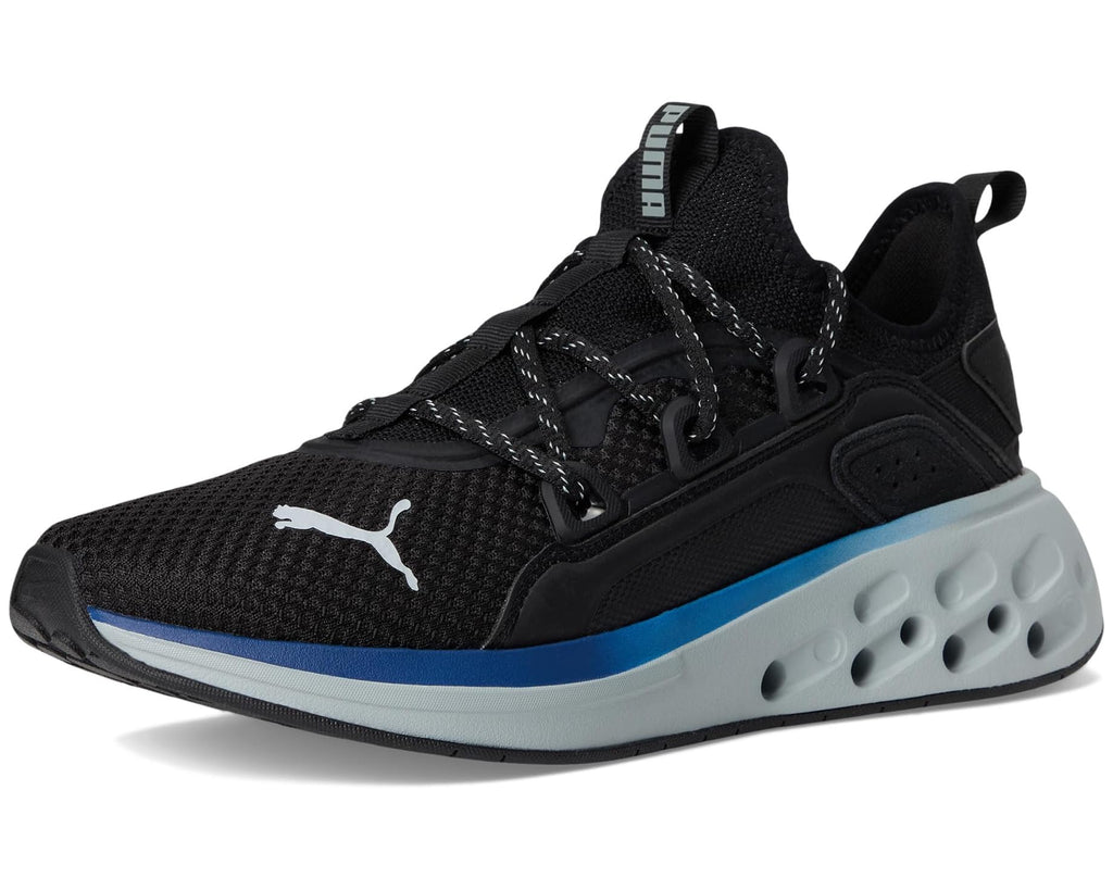 Men's PUMA Softride Frequence Lace Fleck Shoes Black/Clyde Royal