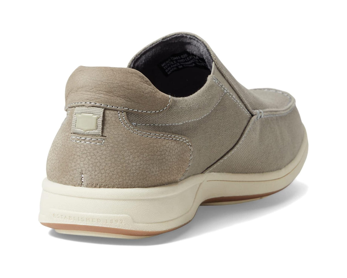 Men's Florsheim Lakeside Canvas Moc Toe Slip-On Gray Canvas