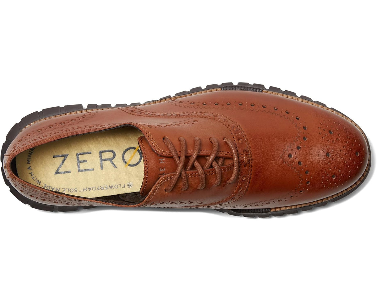 Men's Cole Haan Zerogrand Remastered Wing Tip Oxford Unlined British Tan/Java
