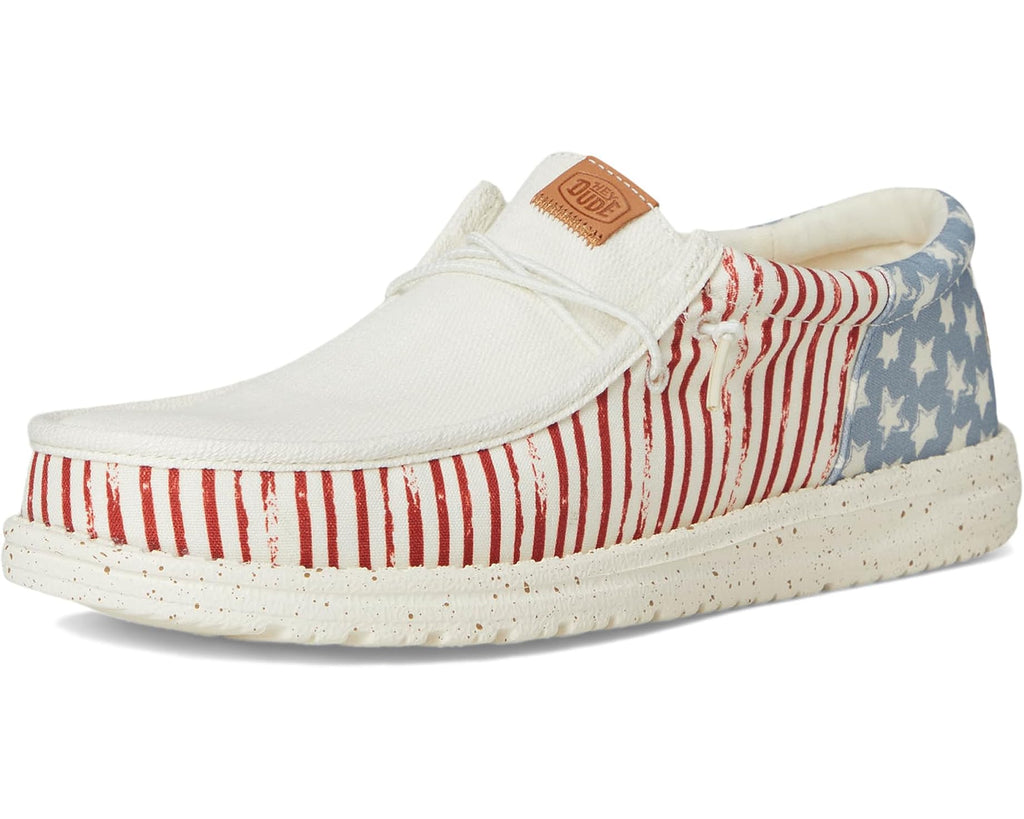 Men's Hey Dude Wally Funk Americana Stars American Flag