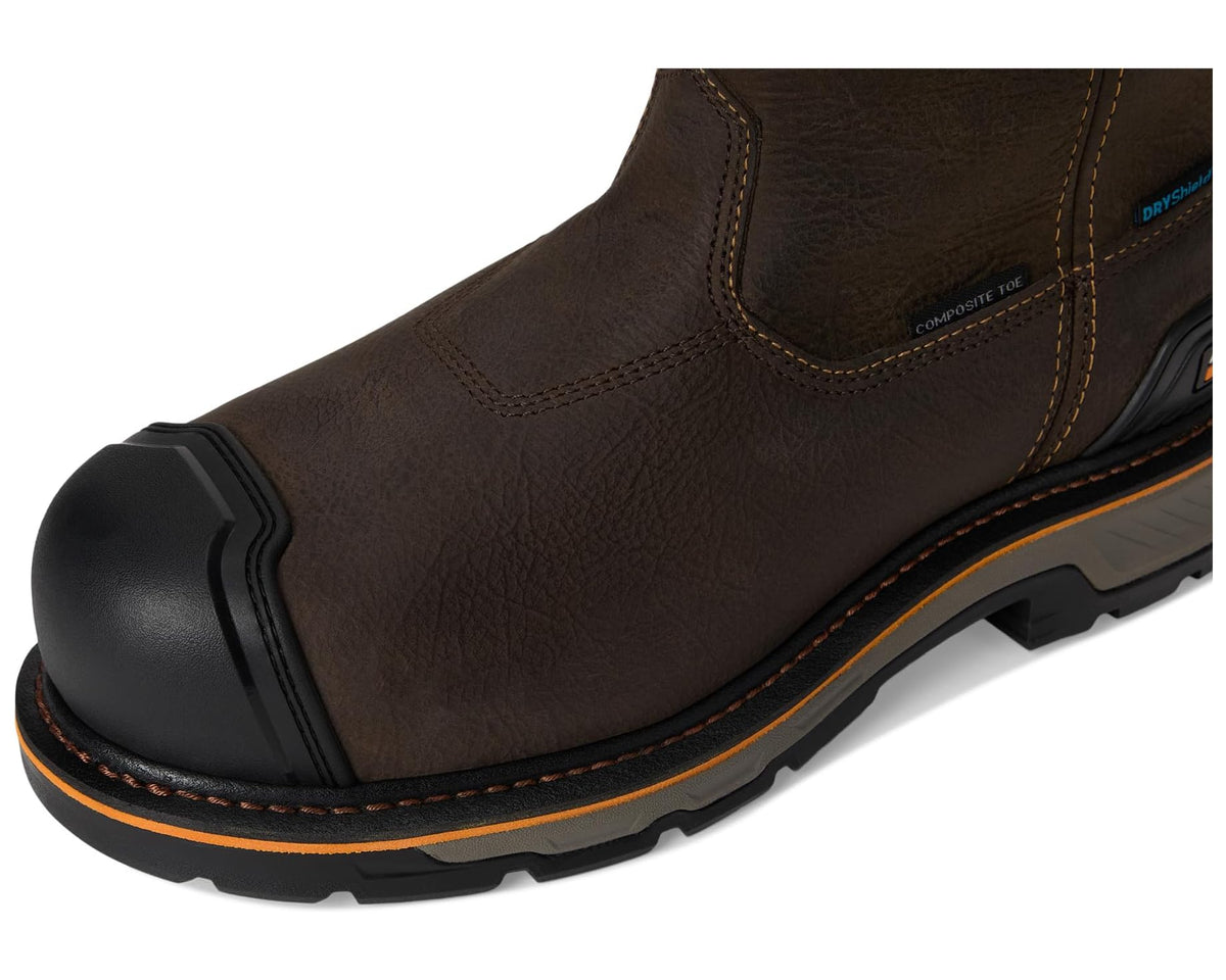 Men's Ariat Stump Jumper Pull-On BOA Waterproof Composite Toe Work Boot Iron Coffee