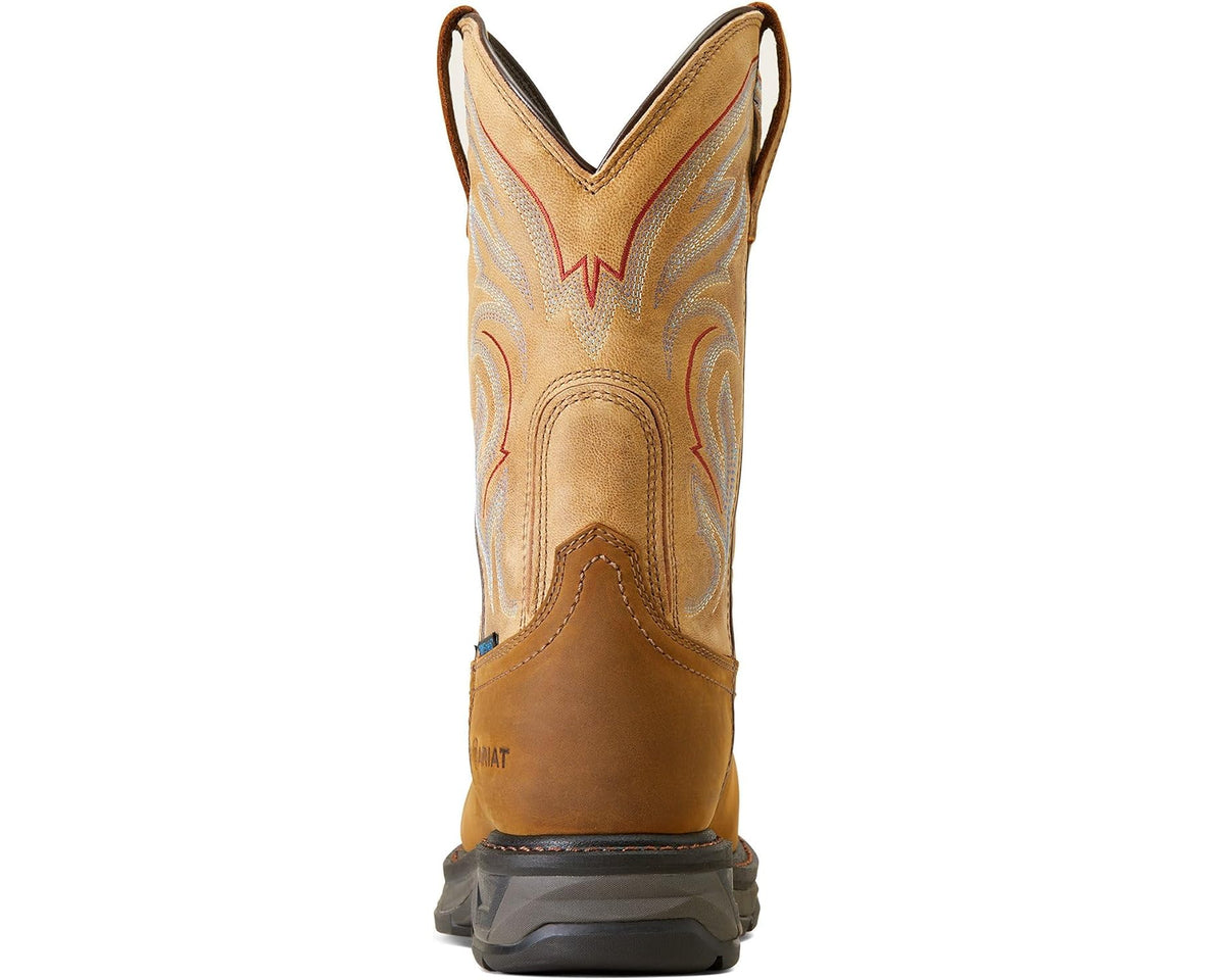 Men's Ariat WorkHog XT Waterproof Carbon Toe Work Boots Distressed Brown