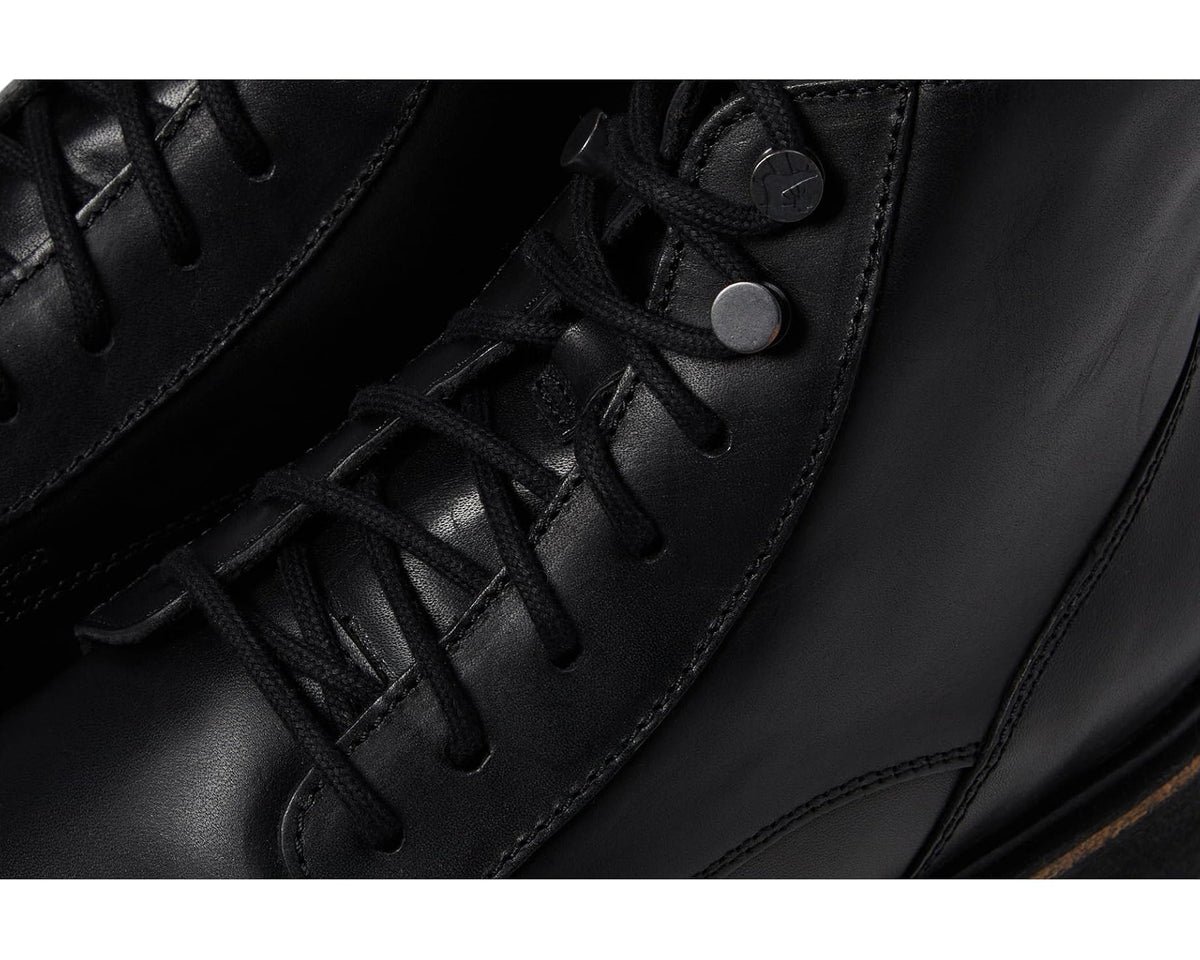 Men's Birkenstock Highwood Mid Lace-Up Deep Blue - Leather Black