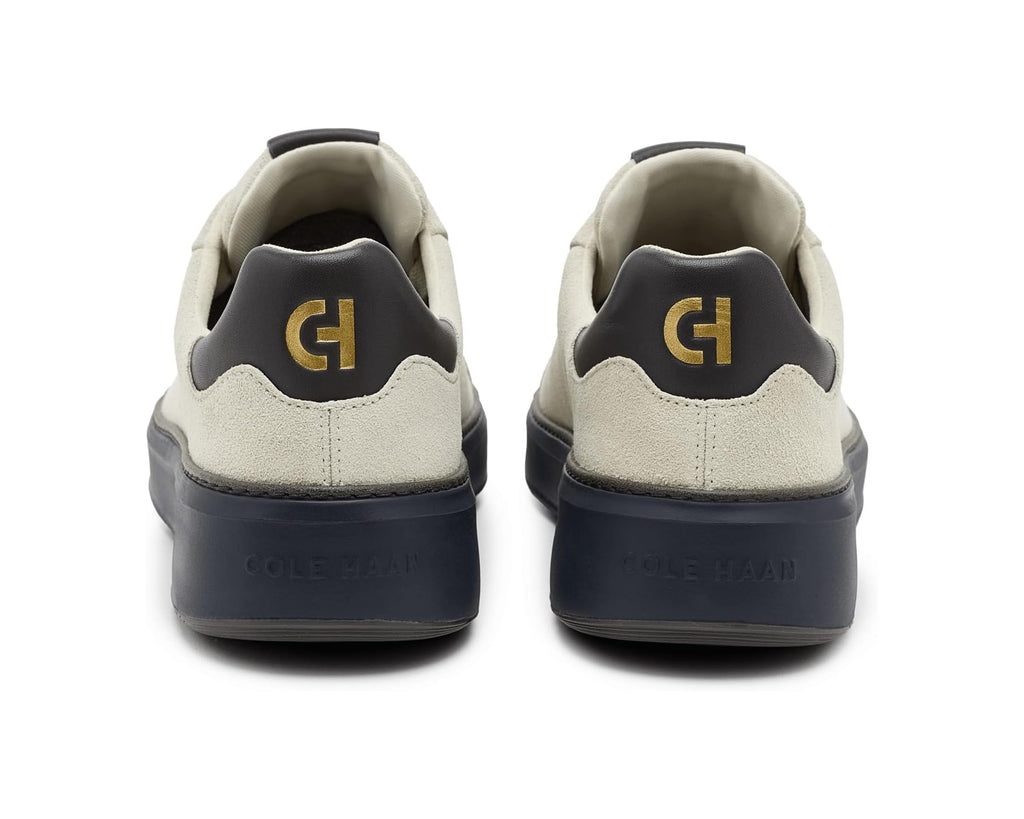 Men's Cole Haan Grandpro Topspin Sneaker Silver Birch Suede/Raven/Midnight Moon