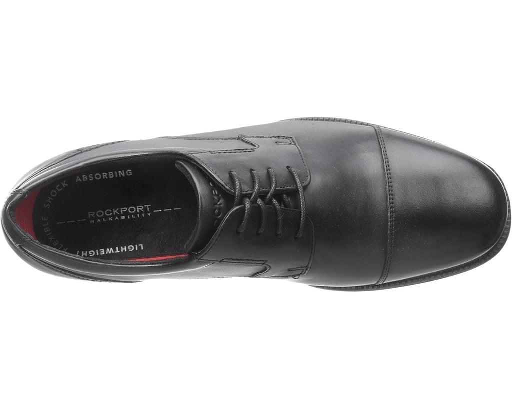 Men's Rockport Charles Road Cap Toe Oxford Black Leather