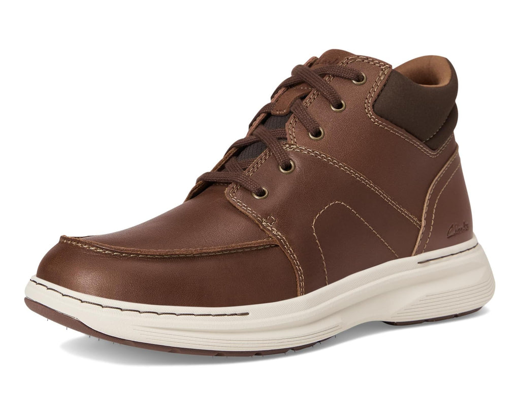 Men's Clarks Craftwell Mid Dark Tan Leather