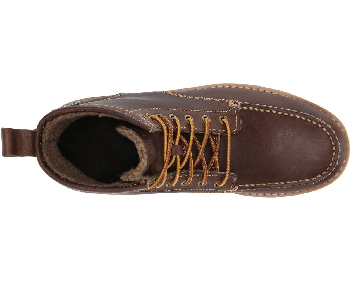 Men's Eastland 1955 Edition Lace Up Boots Shearling Lined Dark Tan