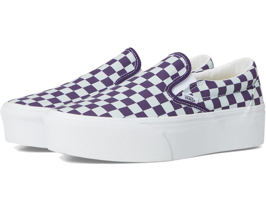 Unisex Vans Classic Slip-On Stack Form Blue Mist/Gothic Grape