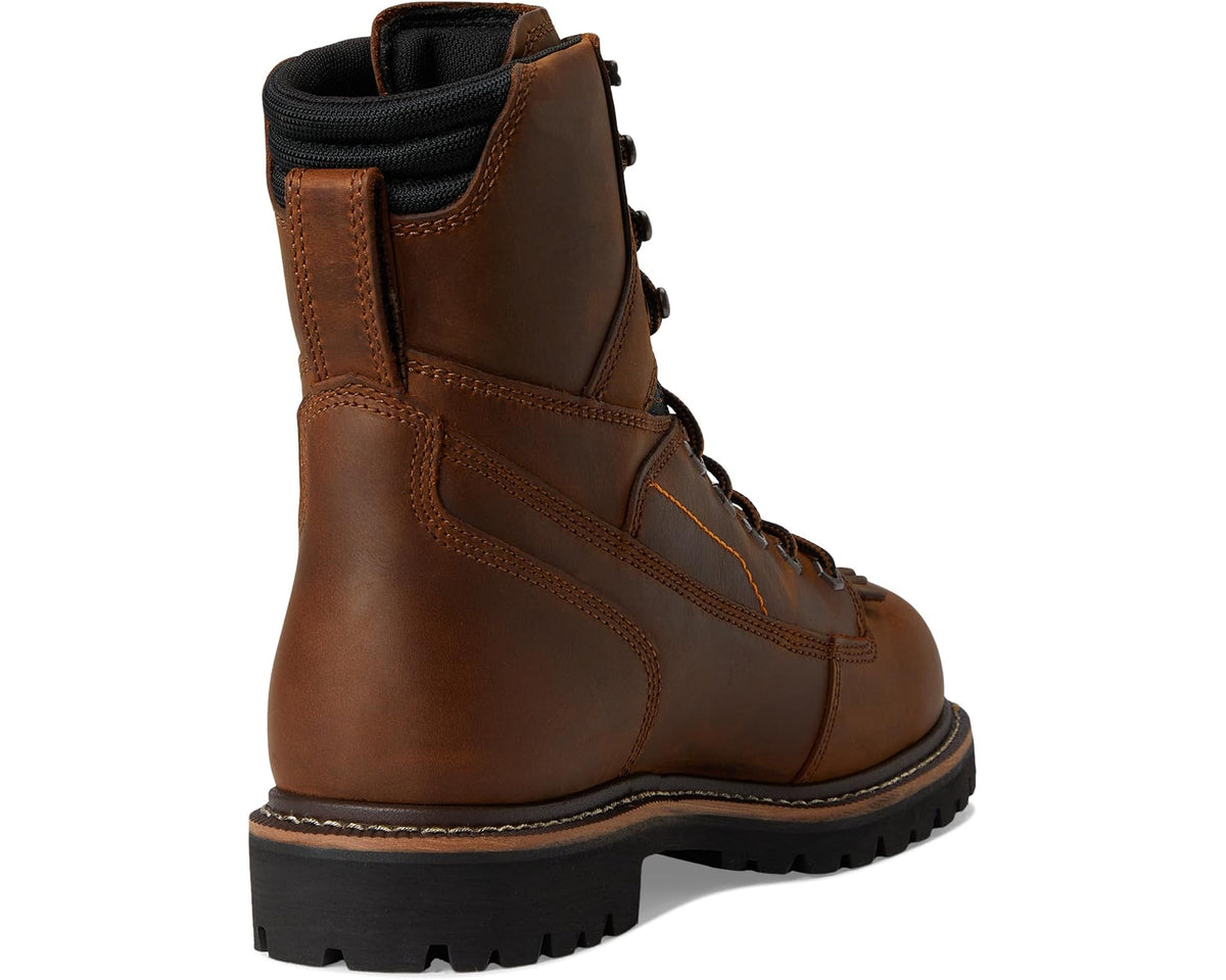 Men's Ariat Longview Shock Shield 8 Waterproof Work Boots Copper Brown