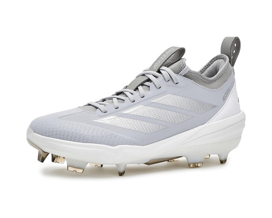 Men's adidas adiZero Impact 2.0 TPU Baseball Cleats Team Light Grey/White/Silver Metallic