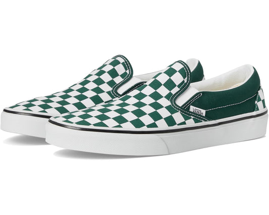 Unisex Vans Classic Slip-On Checkerboard Color Theory Checkerboard Emerald
