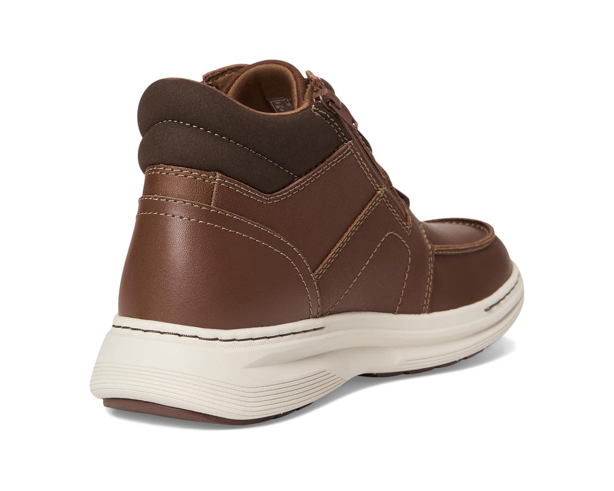 Men's Clarks Craftwell Mid Dark Tan Leather