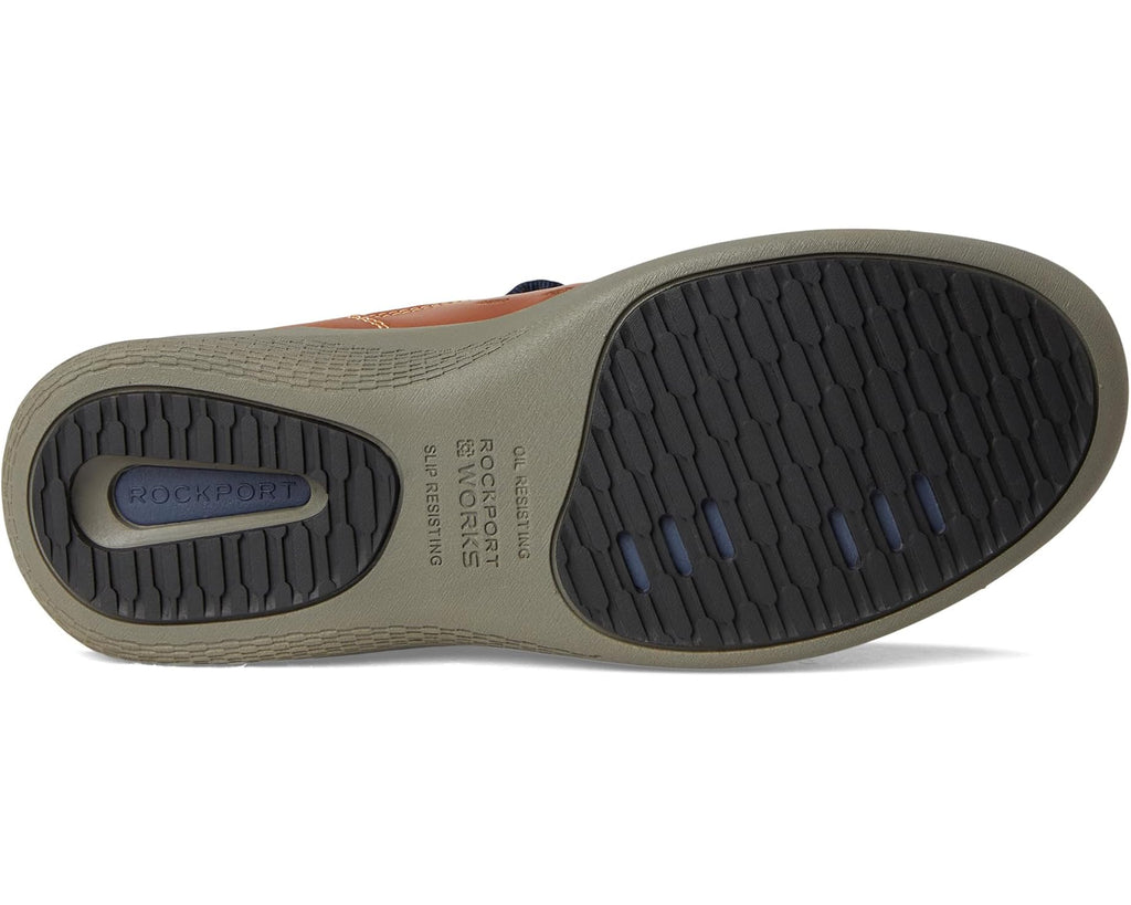 Men's Rockport Works TruFlex Work Comp Toe SD Blue/Tan