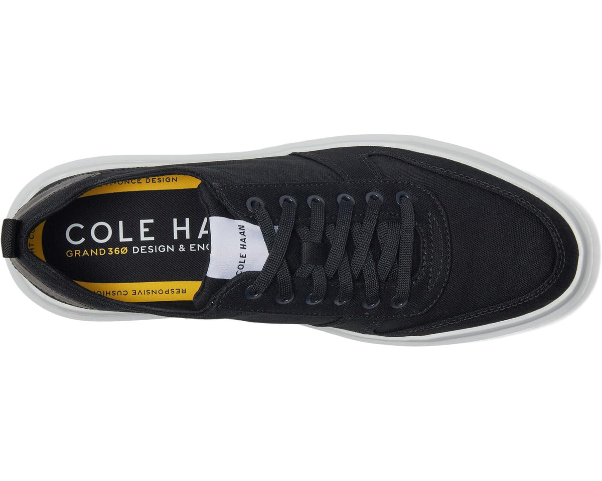 Men's Cole Haan GrandPro Rally Canvas Court Sneaker Black Canvas/Optic White
