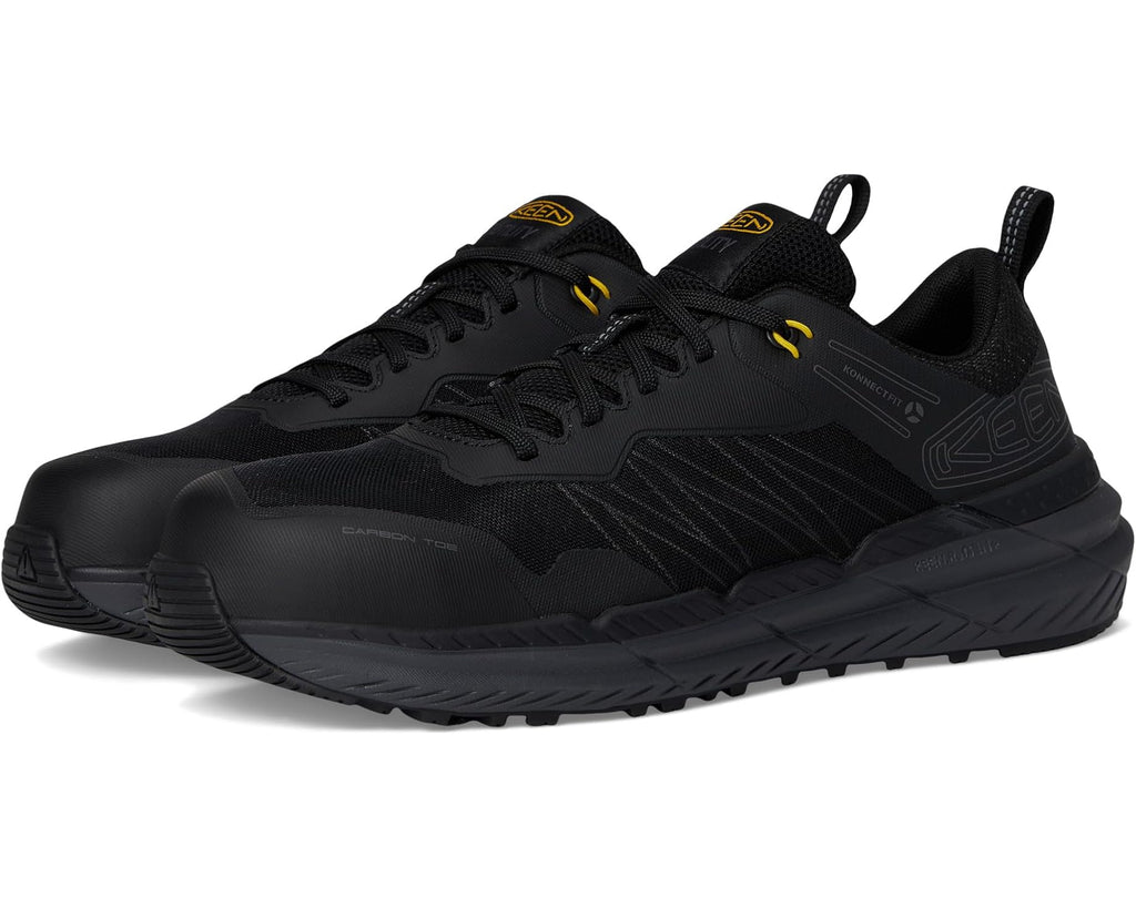 Men's KEEN Utility Speedworks Work Sneakers (Carbon-Fiber Toe) Black/Steel Grey