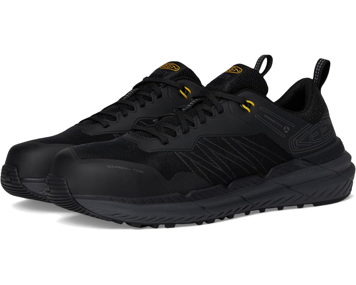 Men's KEEN Utility Speedworks Work Sneakers (Carbon-Fiber Toe) Black/Steel Grey