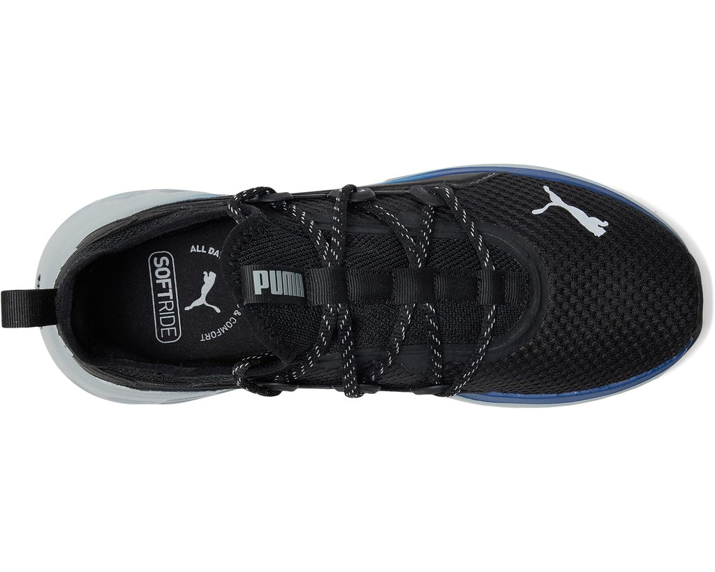 Men's PUMA Softride Frequence Lace Fleck Shoes Black/Clyde Royal