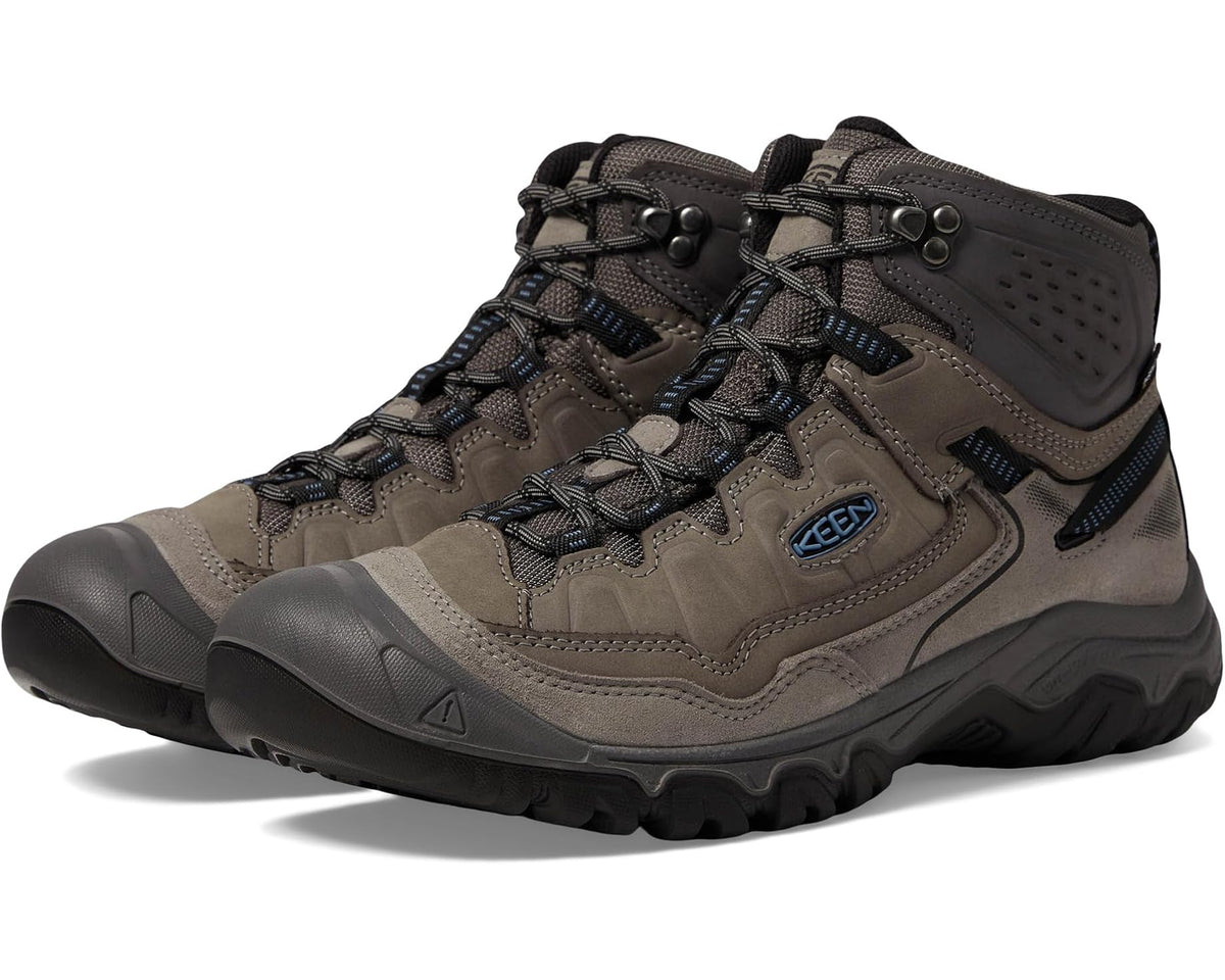 Men's KEEN Targhee 4 Mid Height Durable Comfortable Waterproof Steel Grey/Coronet Blue